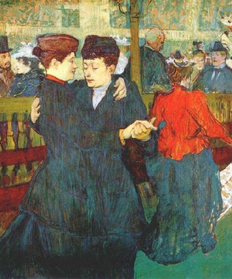 Henri de toulouse-lautrec At the Moulin Rouge, Two Women Waltzing Germany oil painting art